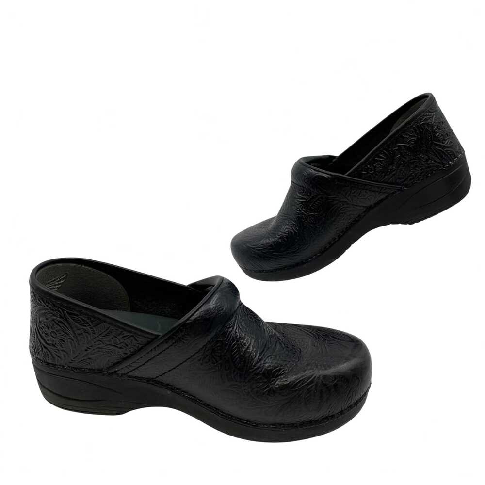 Dansko Black Floral Clogs | Womens 9